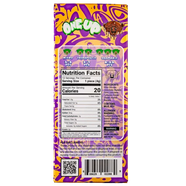 BLUEBERRY CHEESECAKE MUSHROOM CHOCOLATE BAR-10 PACK - Image 3