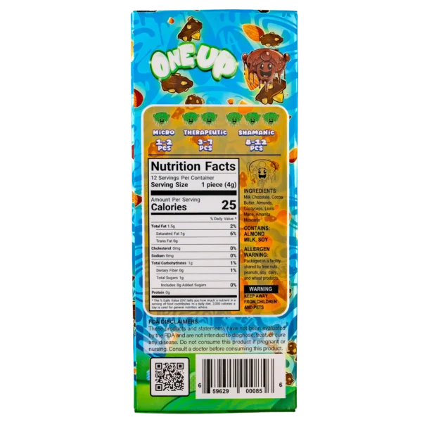 ALMOND CRUSH MUSHROOM CHOCOLATE BAR-10 PACK - Image 3