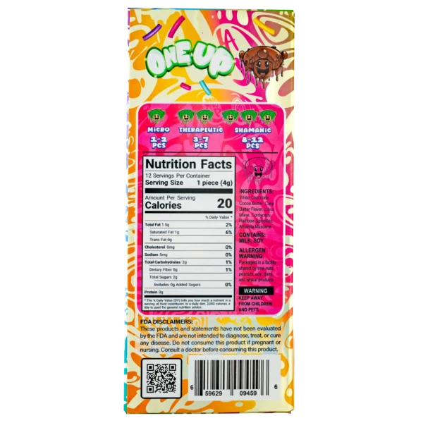 FUNFETTI MUSHROOM CHOCOLATE BAR-10 PACK - Image 3