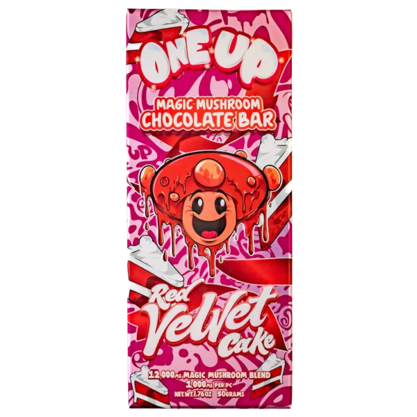 RED VELVET CAKE MUSHROOM CHOCOLATE BAR-10 PACK - Image 2